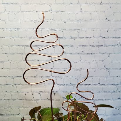 Copper plant trellis, houseplant support stake, indoor garden stakes, planter accessory, gardening gifts, plant mom